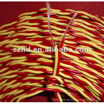 2x1.5mm Twist Pair flexible Kupfer Multicore Gehäuse Kabel